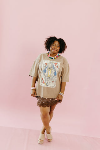 Alice Graphic Tee in Mocha