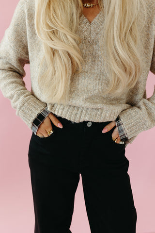 Hannah High Rise Ankle Jeans in Black