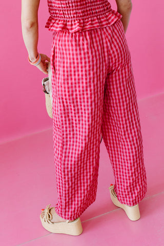 Ivy Smocked Gingham Pants