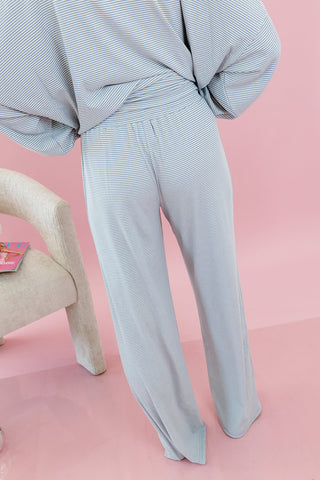 Mika Stripe Lounge Pants in Periwinkle