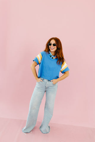 Amara Color Block Sleeve Tee