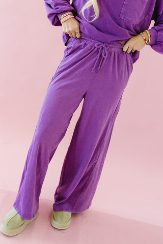 Neely Knit Pants in Plum