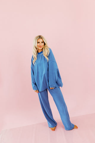 Nyah Striped Lounge Pants in Royal