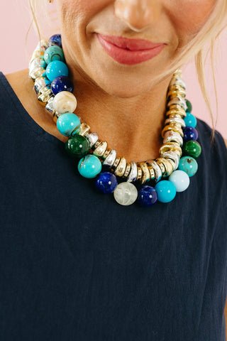 Sea Glass Beaded Necklace