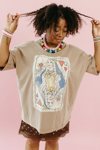 Alice Graphic Tee in Mocha