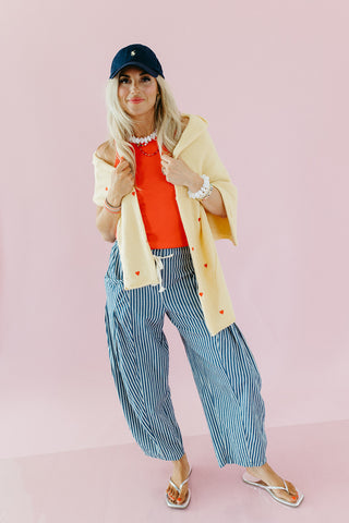 Edna Stripe Barrel Jeans