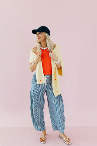 Edna Stripe Barrel Jeans