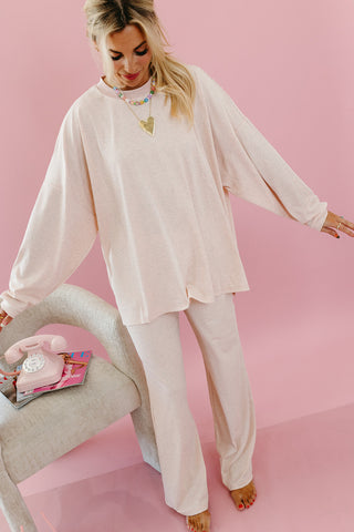 Mika Striped Tunic Top in Baby Pink