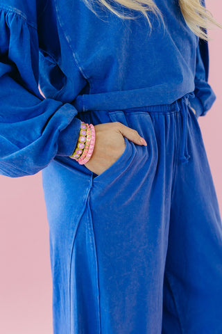 Neely Knit Pants in Cobalt