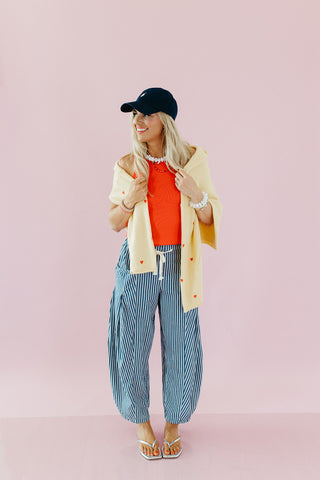 Edna Stripe Barrel Jeans