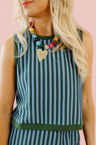Margot Stripe Sleeveless Top