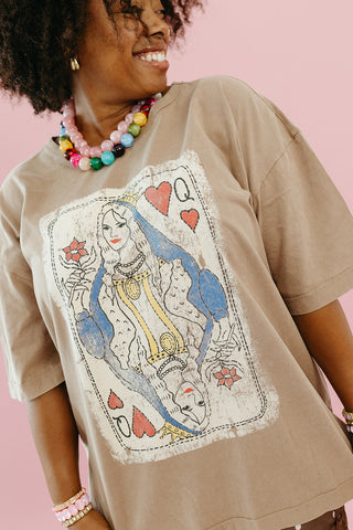 Alice Graphic Tee in Mocha