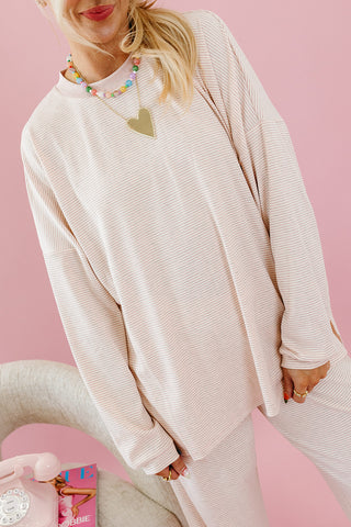 Mika Striped Tunic Top in Baby Pink