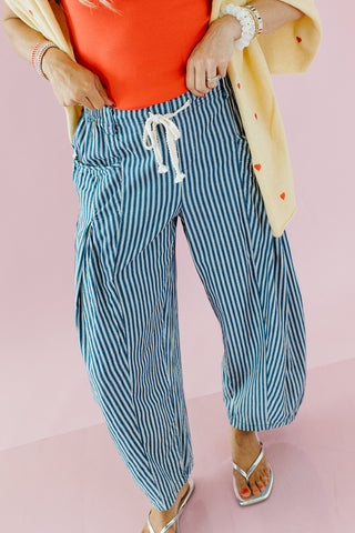 Edna Stripe Barrel Jeans