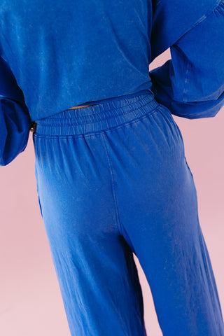 Neely Knit Pants in Cobalt