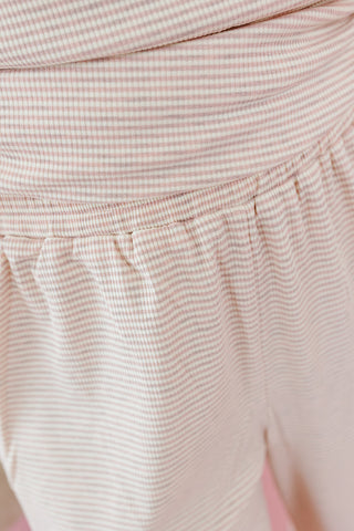 Mika Stripe Lounge Pants in Baby Pink