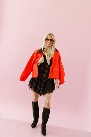 Jenni Floral Lace Trim Mini Dress
