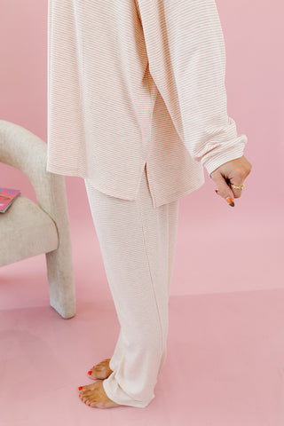 Mika Striped Tunic Top in Baby Pink
