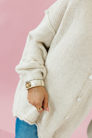 Helena Chunky Cardigan in Oatmeal