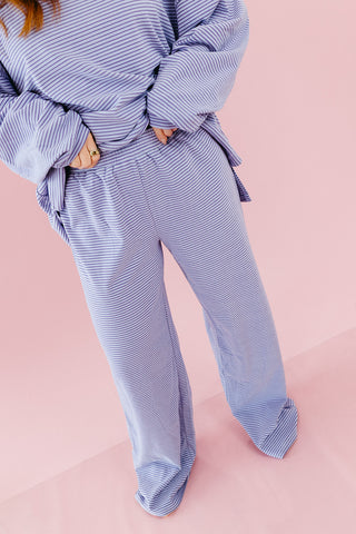 Nyah Striped Lounge Pants in Purple