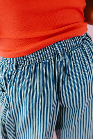 Edna Stripe Barrel Jeans
