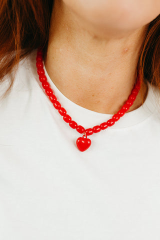 Tyler Necklace in Red