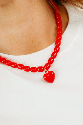 Tyler Necklace in Red