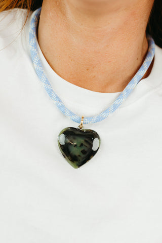 Blakely Green Heart Necklace