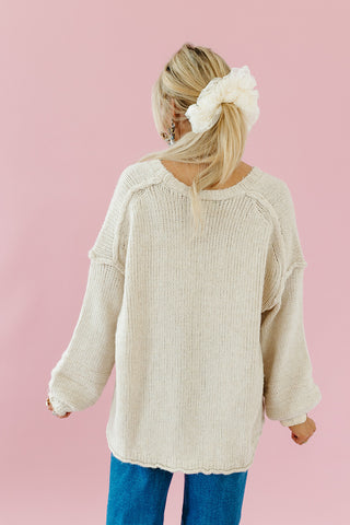 Helena Chunky Cardigan in Oatmeal