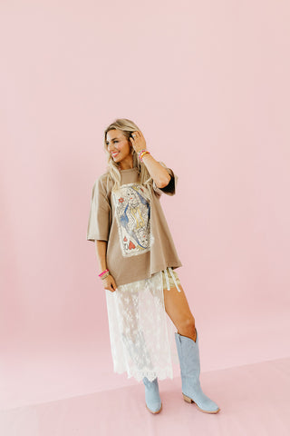 Hollyn Sheer Lace Wrap Skirt