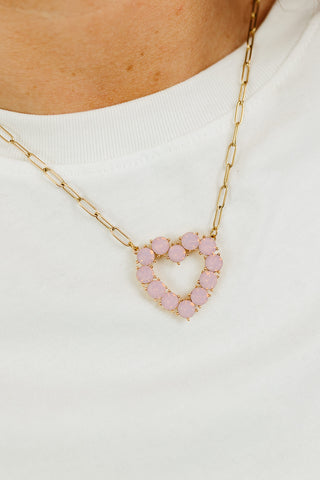 Katie Heart Necklace in Opal