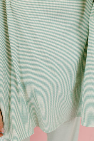 Mika Striped Tunic Top in Mint