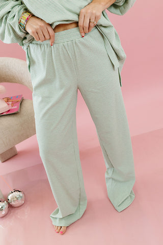Mika Stripe Lounge Pants in Mint