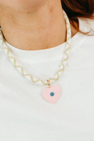 Blakely Pink Heart Necklace
