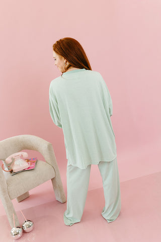 Mika Stripe Lounge Pants in Mint