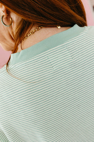 Mika Striped Tunic Top in Mint