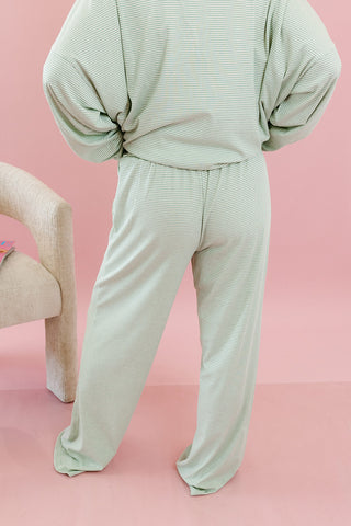 Mika Stripe Lounge Pants in Mint