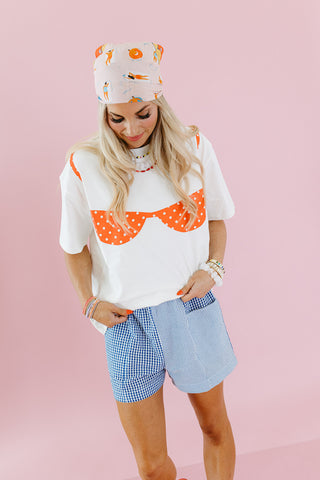Kenzie Polka Dot Patchwork Bikini Tee