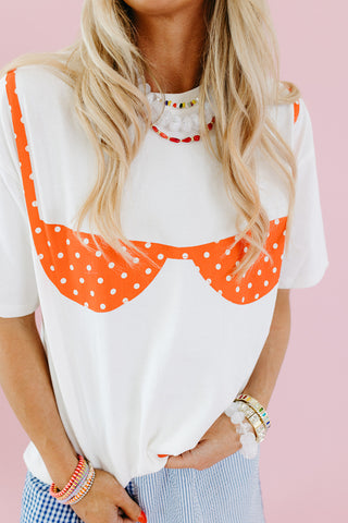 Kenzie Polka Dot Patchwork Bikini Tee