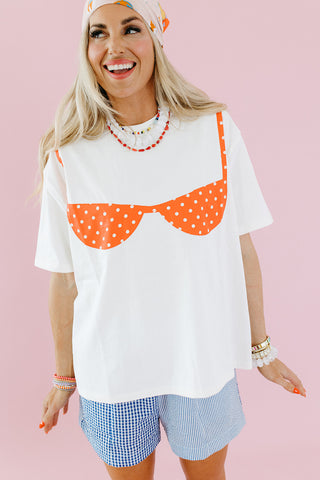 Kenzie Polka Dot Patchwork Bikini Tee