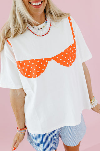 Kenzie Polka Dot Patchwork Bikini Tee