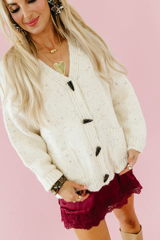 Stoney Cardigan in Oatmeal Confetti
