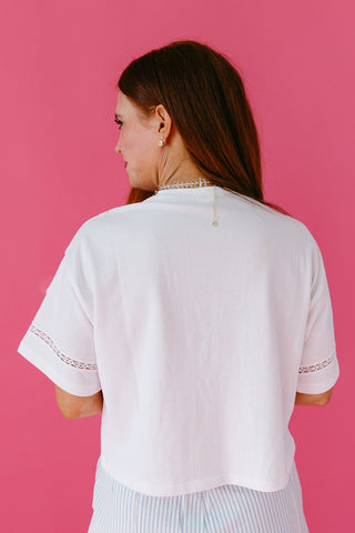 Anya Lace Button Up Knit Top