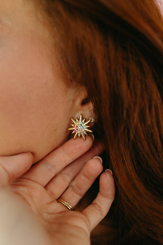 Bianca Colorful Starburst Earrings
