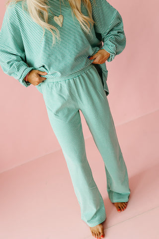 Nyah Striped Lounge Pants in Green