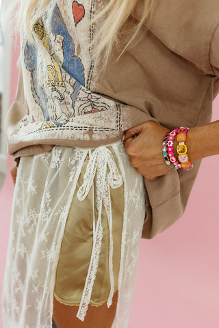 Hollyn Sheer Lace Wrap Skirt