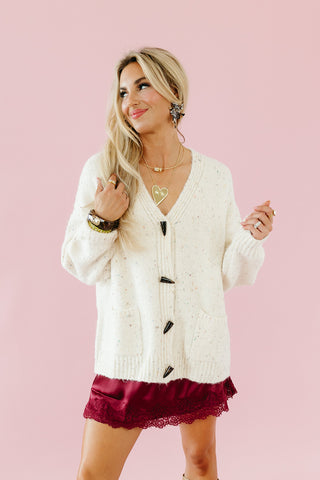 Stoney Cardigan in Oatmeal Confetti
