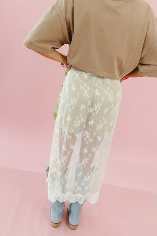 Hollyn Sheer Lace Wrap Skirt
