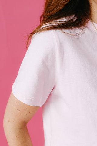 Sarah Basic Tee in Baby Pink