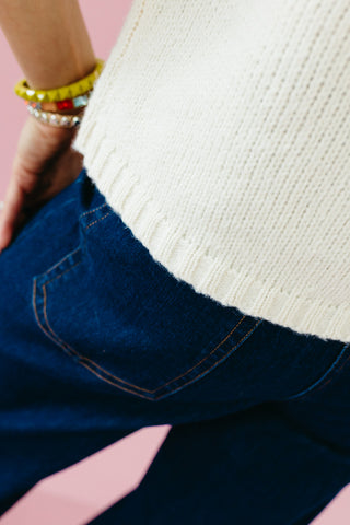 Sara Plaid Collar Sweater